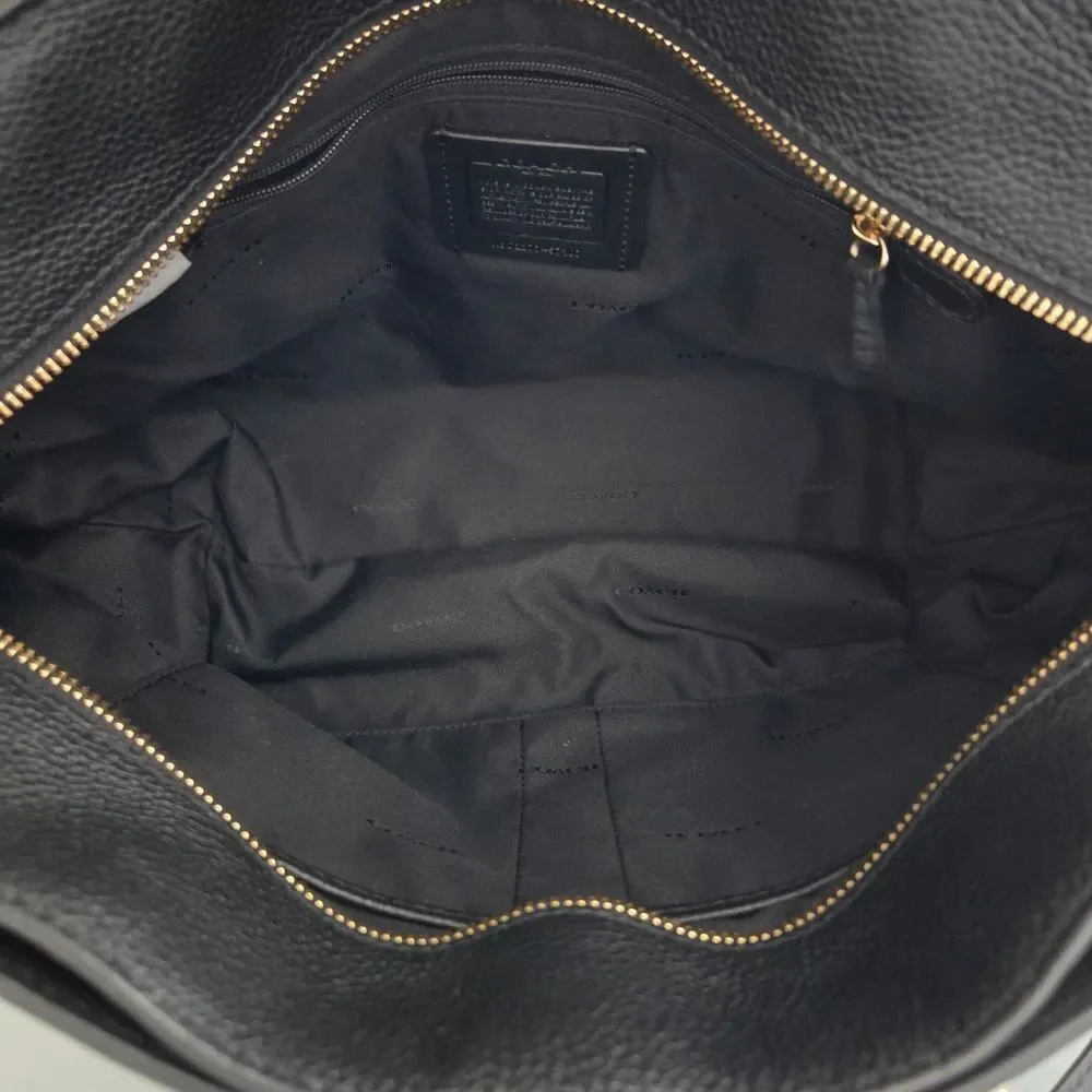 NWOT Coach Black Leather Chain Tote